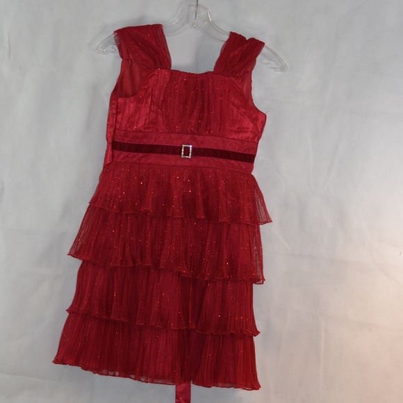 Jona Michelle Red Sparkle Dress Sizes 8 and 10 Girls - Picture 1 of 12